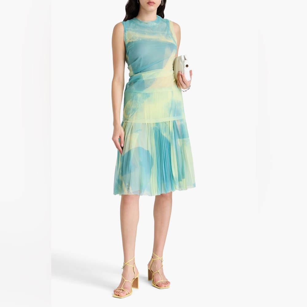 PROENZA SCHOULER Layered printed chiffon dress NWT
